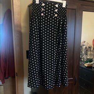 Polka Dot Black and White Women's Skirt
